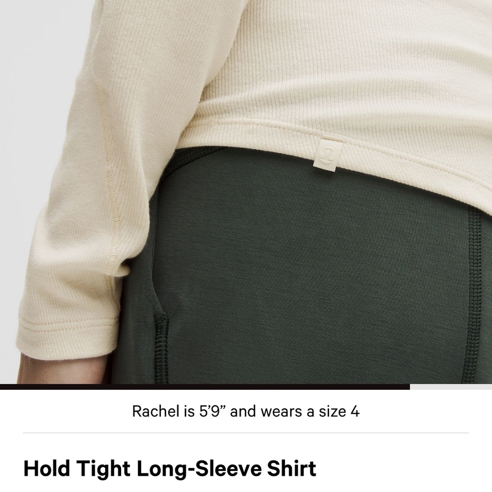 Lululemon Athletica Hold Tight Long Sleeve Top - LTIV Size 8 - Picture 9 of 10